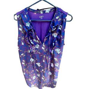 Taylor Loft Purple Medium Sleeveless top